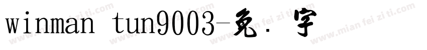 winman tun9003字体转换